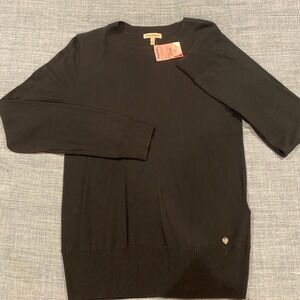 Juicy Couture Black Crew Neck Cashmere Cozy Long Sleeve Sweater Women's Size L